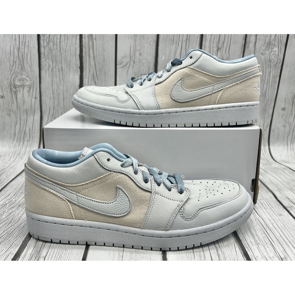 Nike Women's Air Jordan 1 Low Sail Canvas Lavender Size 10 DQ4151‑500